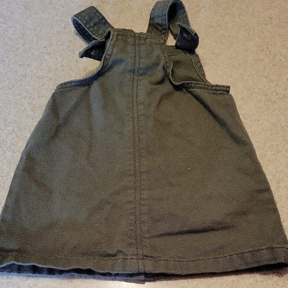 Wonder Nation Olive Green Button-Up Dress SIZE 18 MONTHS - Picture 6 of 6